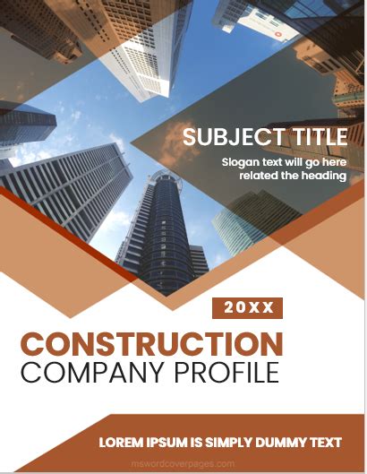 Example business plan construction company